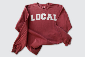 Support Local Crewneck- Red